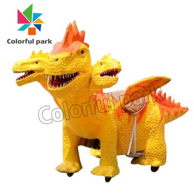 Freely Walking Kid Arcade Machine , 2 Players Dinosaur Kiddie Ride