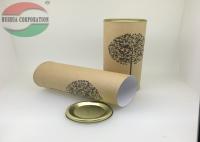 Embalagens redondas de tubos de papel para alimentos com tampa metálica