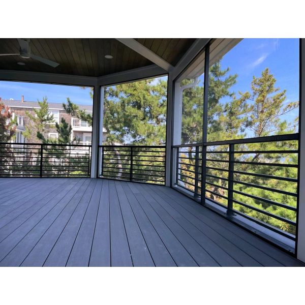 Flooring Mounted Customizable Aluminum U Channel Glass Railing for Frameless Design