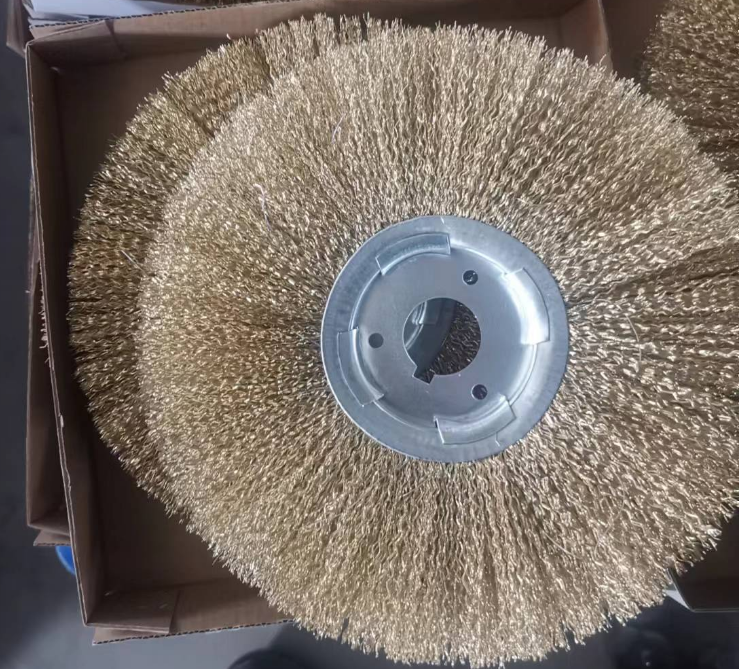 Parallel 200 * 25mm Hole Steel Wire Wheel 0.3mm Wire Extended Steel Wire Wheel 8 Inches