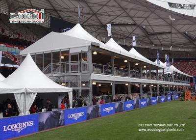 Double Decker Exhibiiton Event High Peak Tents With Glass ABS Walls
