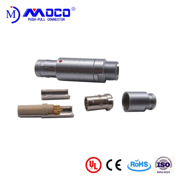 Fischer 1F 12 Pin Panel Mount Circular Connector Chrome Plated Brass Material