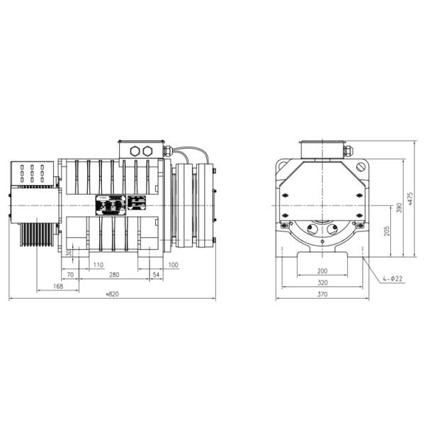 Machine Room Less Traction Elevator 1350kg Gearless Motor For Elevator With Elevator Brakes