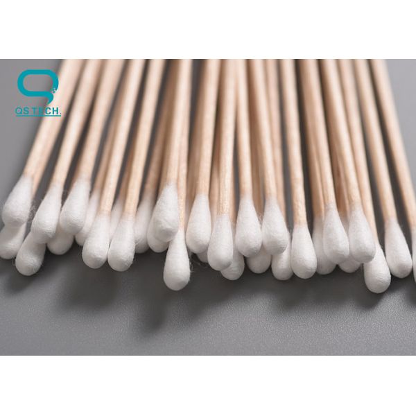 Double Head Industrial Long Stick Cotton Swabs Cleanroom Wooden Cotton Swab