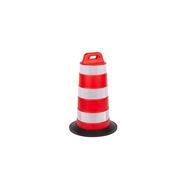 Highly Visible 36inch Orange Plastic Traffic Safety Barrel With Rubber Base Orange Road Safety Barrel