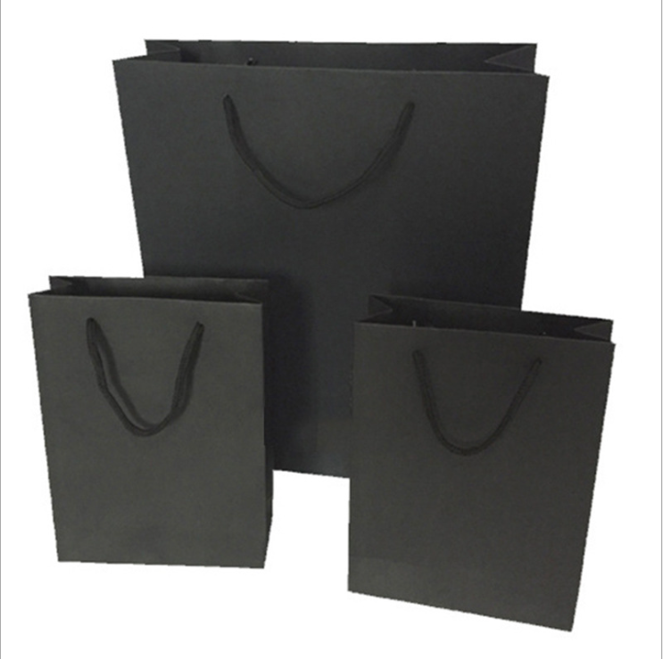 SZCX Kraft Paper Bag With Your Own Logo Eco-friendly Custom Black Brown White Paper Bag