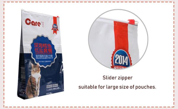 Custom Print Plastic Heat Sealed Plastic Packaging Zipper Bag For Pet Food/dog food storage bag