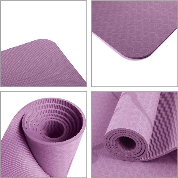 Non Slip Fitness Yoga Mat / TPE Yoga Mat Pilates Gym Exercise Sport Living Room Pads
