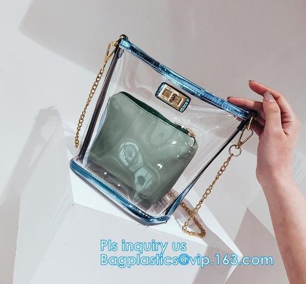waterproof promotional clear tote pvc handle shopping bag, PVC mat waterproof reusable tote shopping bags, summer soft p