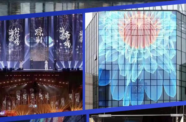 Transparent Led Screen Outdoor Fixed LED Screen Definition Transparent Display 100000 Hours Lifetime With 14 Gray Scale