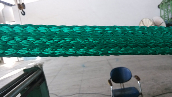 Green Double Braided Nylon Rope 80mm X 220 Meters Wearable For Ocean Fishery