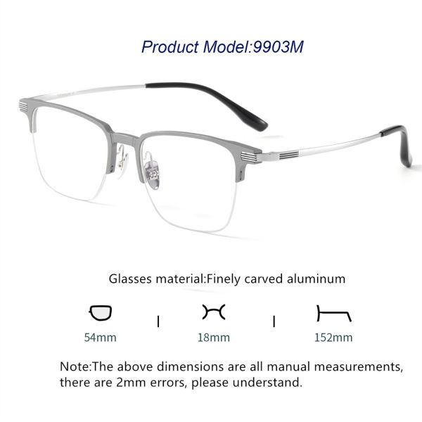 Магнитная чистая титановая алюминиевая оптическая рама универсальная рама