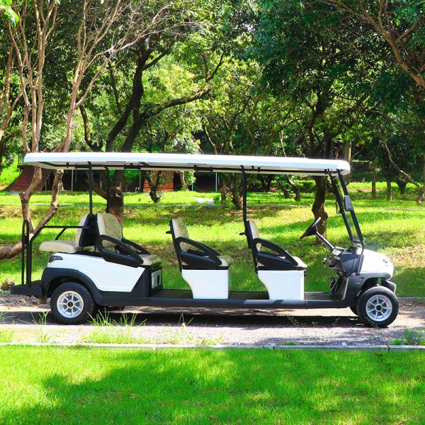 Sightseeing Electric Golf Buggy  6+2 Seater  With Lithium Battery Strong Power High Climbing Capacity