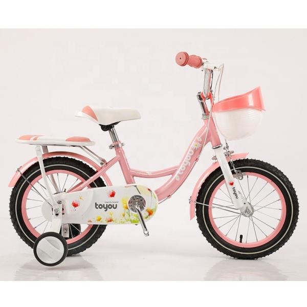 Customization 12 14 16 18 Inch Children Bike With Training Wheels And Color Matching Plastic Basket