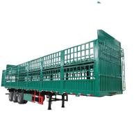 Steel 3 Axle Stake Animal Livestock Transport Cargo Fence Truck Trailers 60-80 Tons