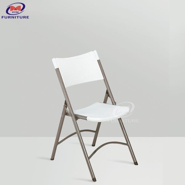 Aluminum Alloy HDPE Plastic Folding Dining Chair Stackable With Backrest
