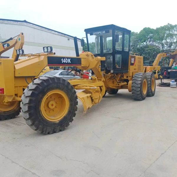 Secondhand CAT140K Motor Grader Original Color Used Engineering Construction Machinery