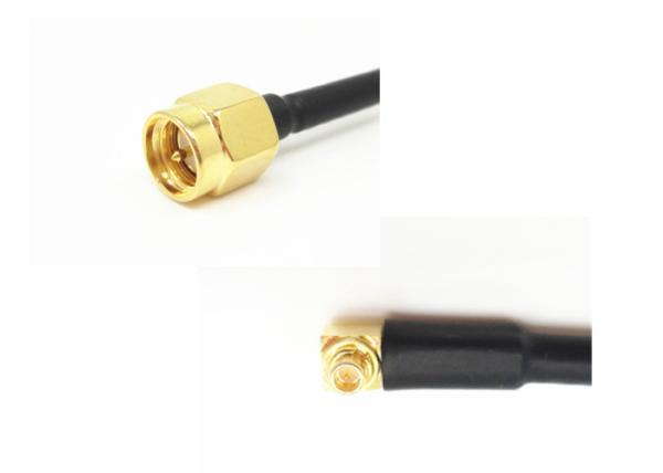 Homem dos conjuntos de cabo SMA de RG316 RF MMCX ao conector masculino do ângulo direito