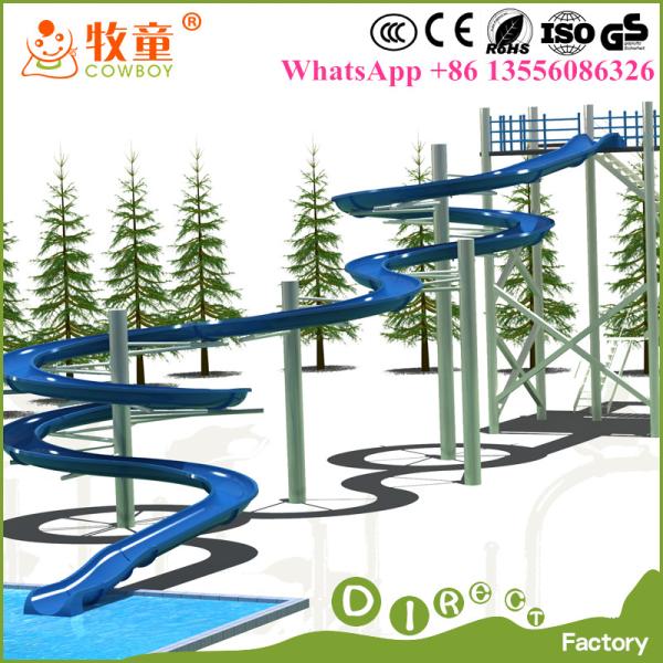 Water theme park equipment used fiberglass water slide tubes for sale