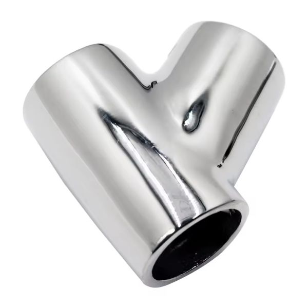 Marine Hardware Handrail 316 Stainless Steel Ship Deck Left Tee Rail Brackets Connector