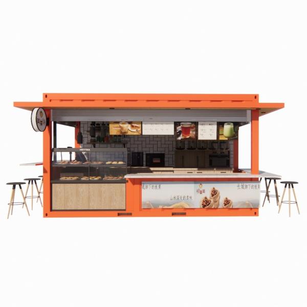 20ft or 40ft Commercial Outdoor Shipping Container Cafe Bar Easy Install Modern Design Steel House Flat Pack Container Best