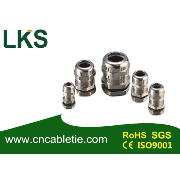 Industrial Brass Nickel Coated IP68 Waterproof Cable Gland PG Thread Long Claw Type for Machinery