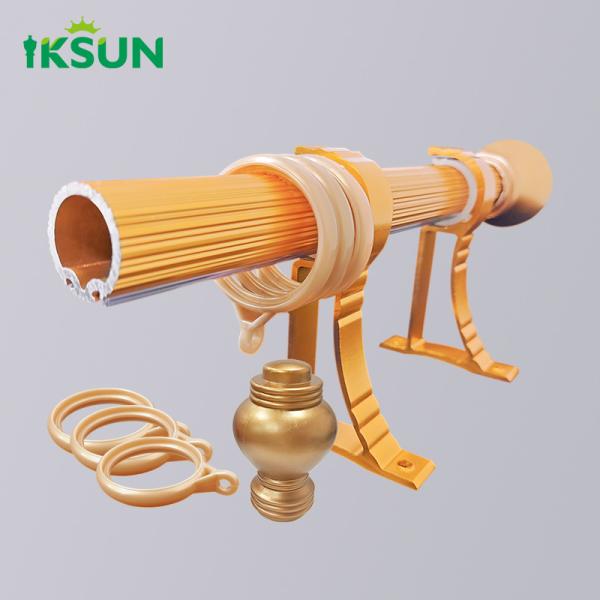 Aluminum Curtain Pole Mute Track Single Double Rod Bracket Accessories Living Room Office Roman Rod