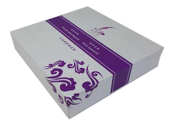Jinghui Printing Brand Purple Color OEM Design Rigid Cardboard Material Square Shape Box Packaging
