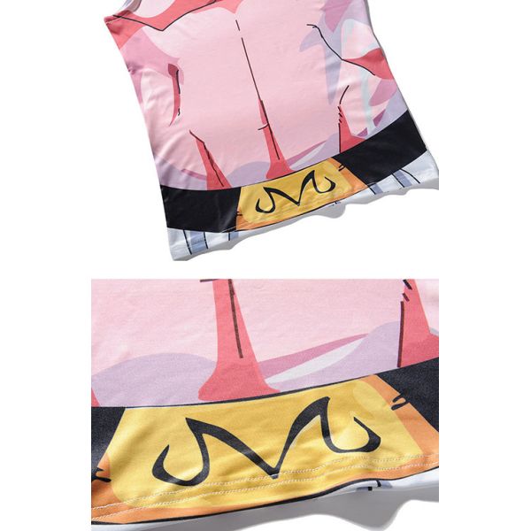 93.2% Polyester Majin Buu Custom Anime T Shirts Sublimation Printing