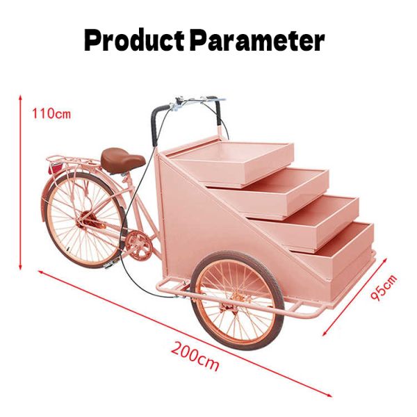 Leisure Fast Food Equipment Food Bike Vending Truck with Customization Acceptable 80kg