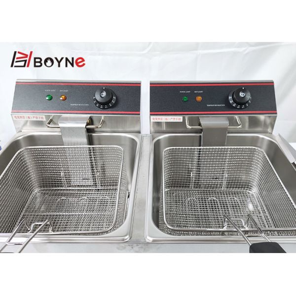 6.5kw Snack Food Stainless Steel Electric Fryer With Foam Inside