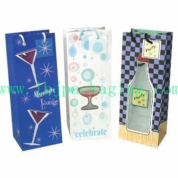 Wine gift bag , gift wine bag , paper shopping bag