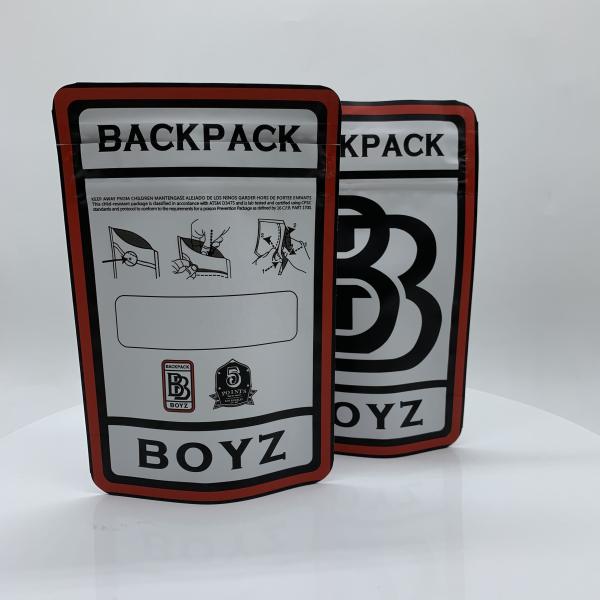 Custom Printed Mylay Smell Proof backpack boys Double Zipper Plastic Child proof Resistant Weed Packing Bags