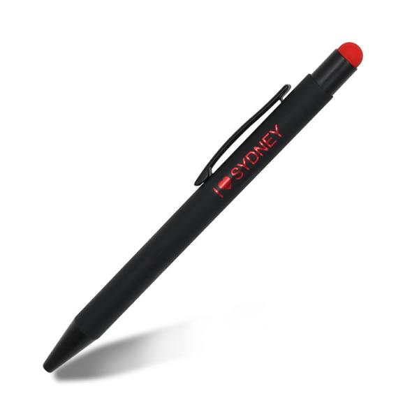 Wholesale Custom Logo Metal Touch Screen Ball Pen Soft Rubber Colorful Stylus Pen