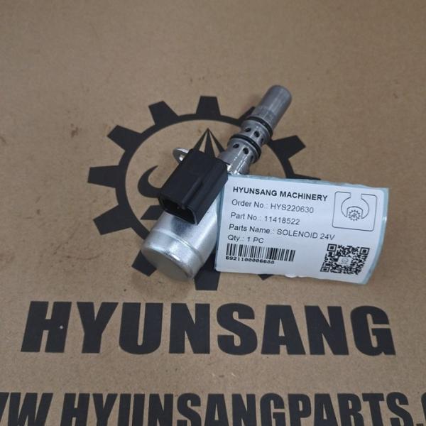Válvula de solenoide VOE11418522 de Parts 24V da máquina escavadora VOE 11418522 para A25E A25F A25G