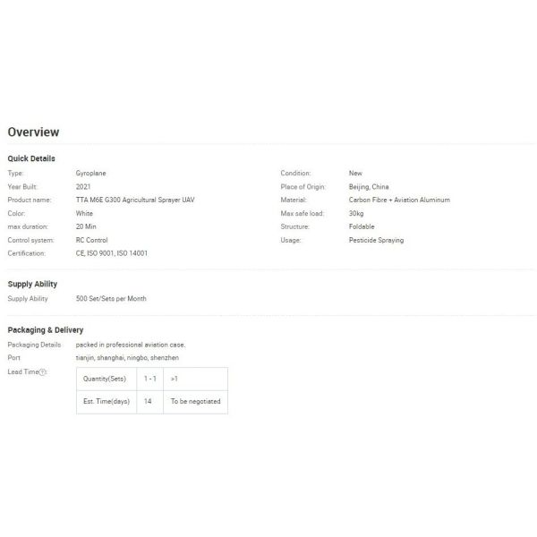 160 cm de diâmetro UAV pulverizador de colheitas elétrico Drone para fotografia aérea e fumigação