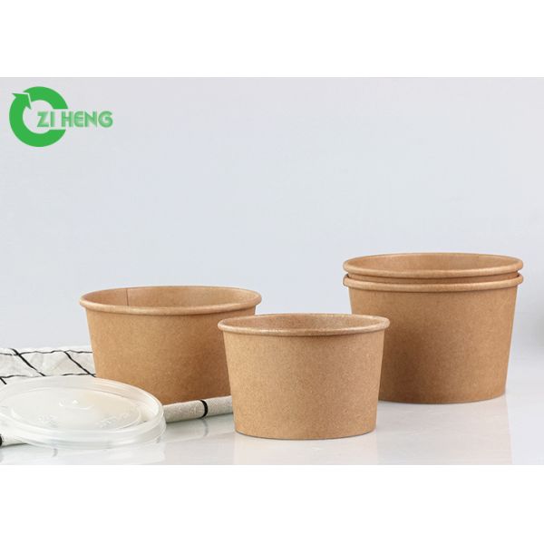 Для того чтобы пойти логотип Biodegradable шаров еды 16oz супа устранимых изготовленный на заказ напечатал шар бумаги Kraft