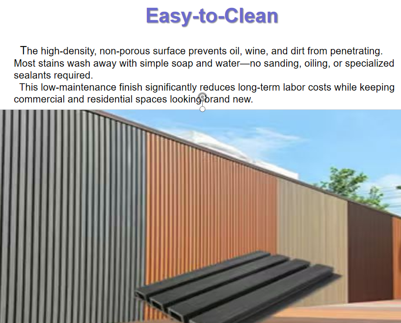 219*26mm Durable Exterior WPC Wall Panels With Extreme Temperature Tolerance