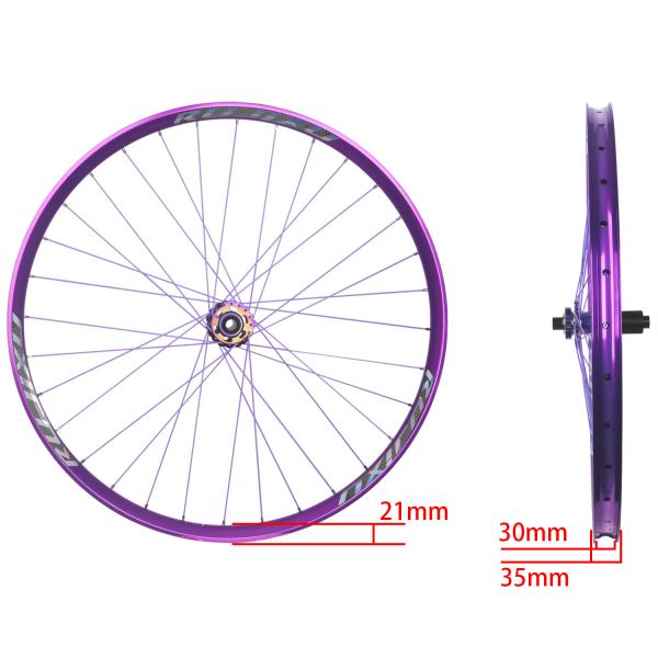 Customized 24 Inch Mountain Bike Wheelset Tubeless Rim Aluminum Braking Disc Brake Wheelset