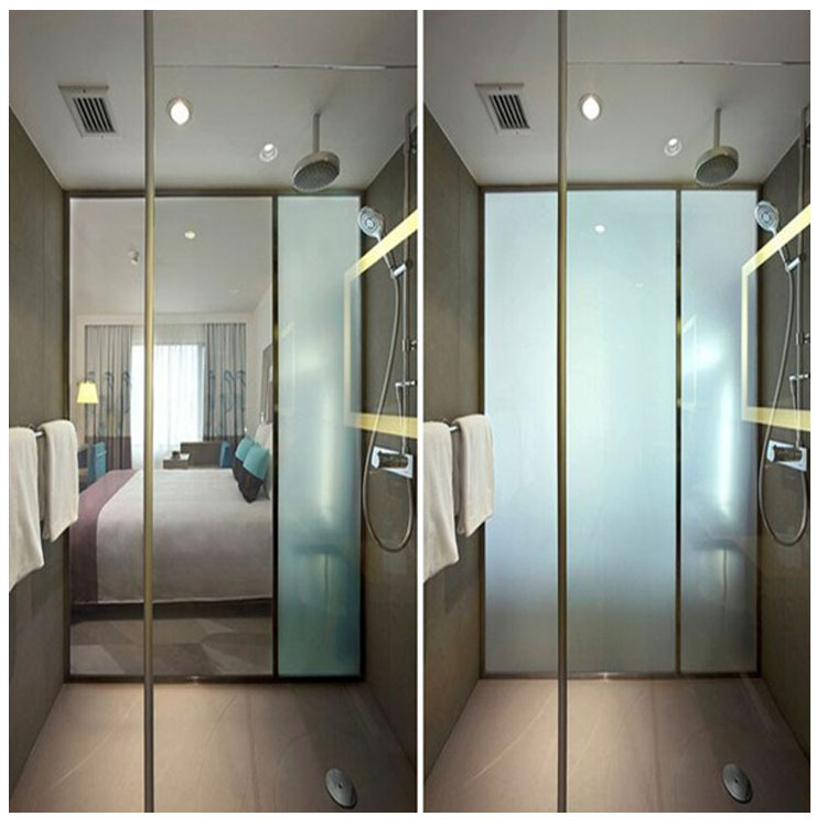 Privacy Adjustable PDLC Smart Glass Film with Safety Laminated Tempered Glass in Custom Sizes for Homes and Hotels
