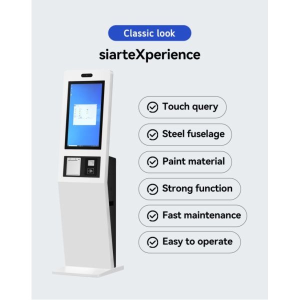 32 Inch Desktop Square Self Service Kiosk Windows 11 Kiosks in Restaurant Ordering Table