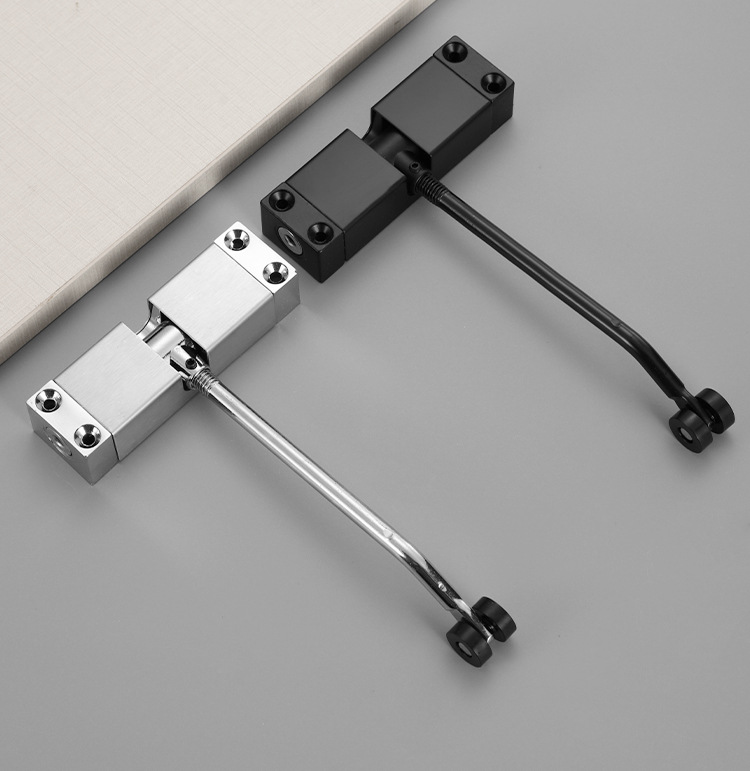 Silent Spring Automatic Door Closer Aluminum Alloy Wood Simple Design 180 Opening 50kg Capacity Household Hotel Use Normally