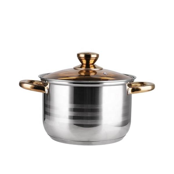 6pcs Cookware Set Stainless Steel 201 Kitchenware Cooking Milk Soup Pot Set