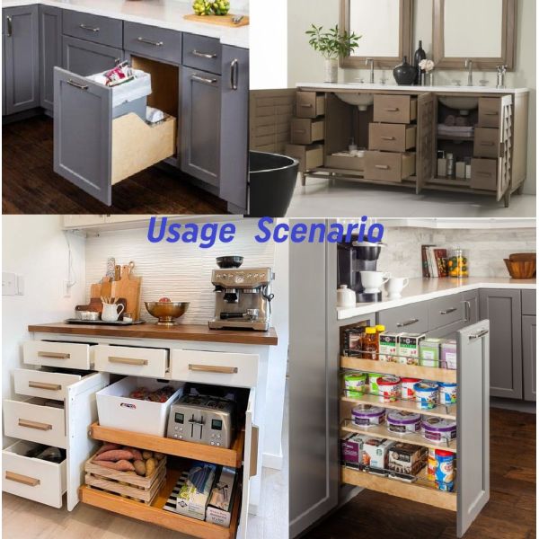 Modern Style V6 Undermount Drawer Slides Soft Close Loading Capacity 30kg for Kitchen