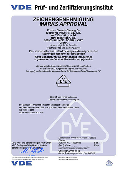 Changzhou Xunwande Electronics Co., Ltd Сертификации