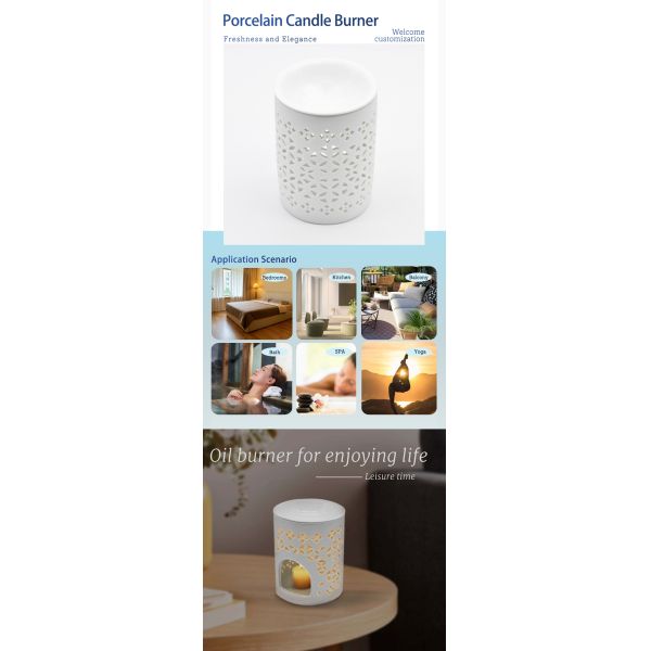 White Hot Selling Ceramic Essential Oil Burner Customizable Shape for Restaurant Decor