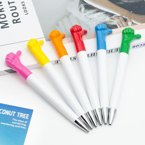 Promotion Plastic Ball Pen 1.0mm Cartoon Thumb Gesture Gift Ball Pen