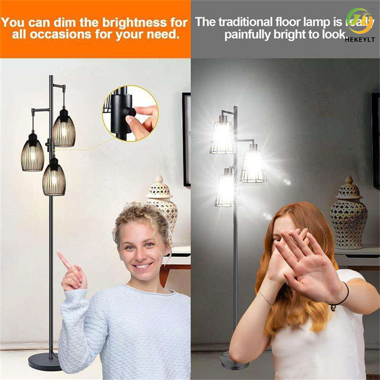 современное дерево сельского дома Dimmable света пола 60w привело свет металла