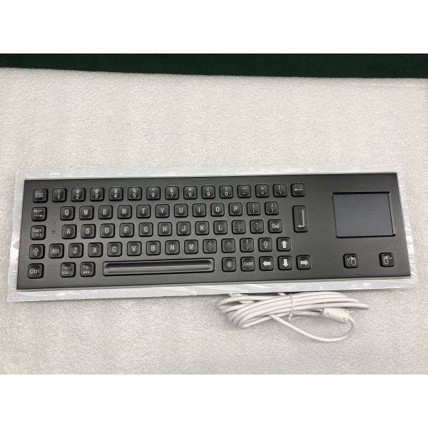 20mA Black Metal Keyboard 64 Keys Integrated Touchpad SS Electrophoretic