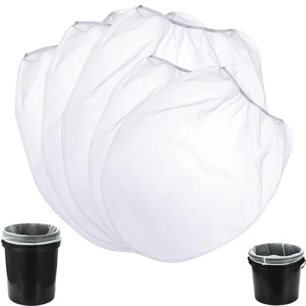 Mesh Filter Bag For Hydroponic Paint 1 2 5 Gallon Bucket Elastic Opening Strainer Pocket